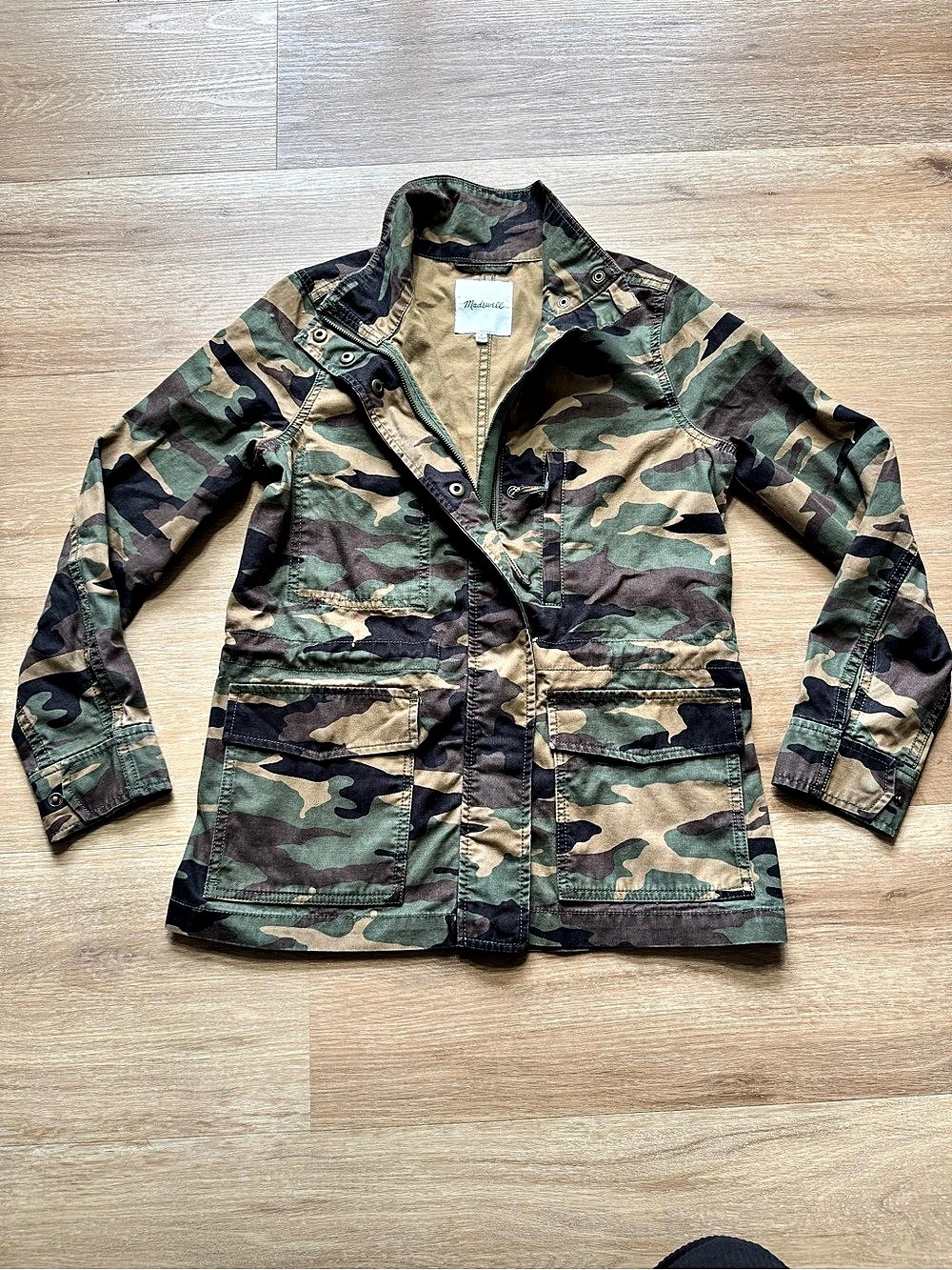 Madewell Camo Utility Jacket in Green & Brown Size Small
